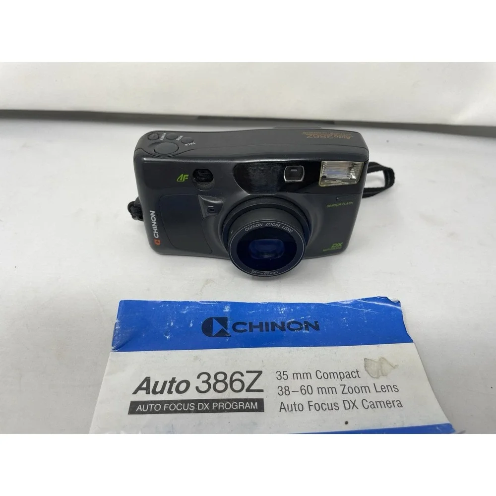 Chinon Auto 386Z 35mm Camera VTG Tested Working